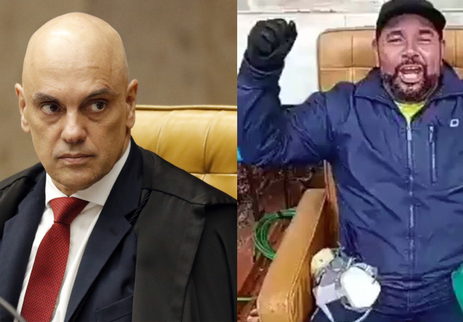 Moraes condena homem que sentou em sua cadeira a 17 anos de prisão