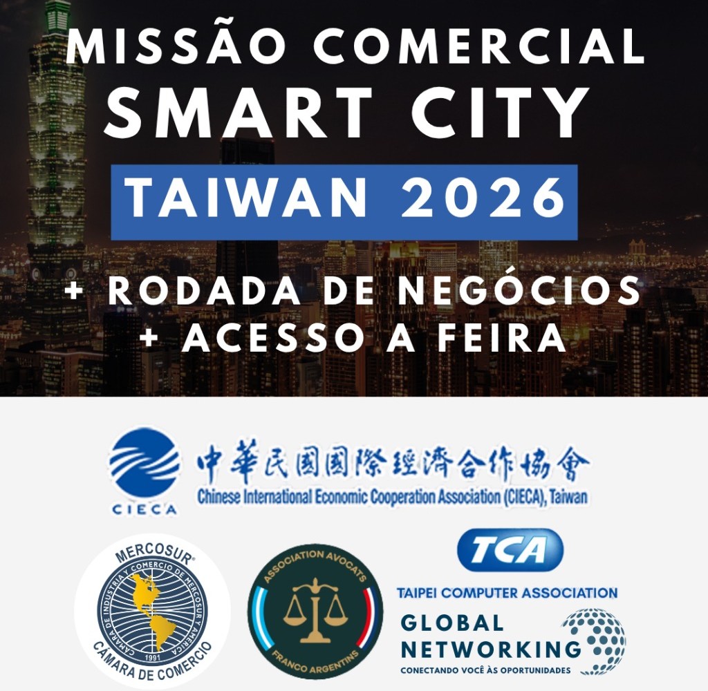 Empresários brasileiros são convidados a integrar missão comercial à Smart City Taiwan 2026