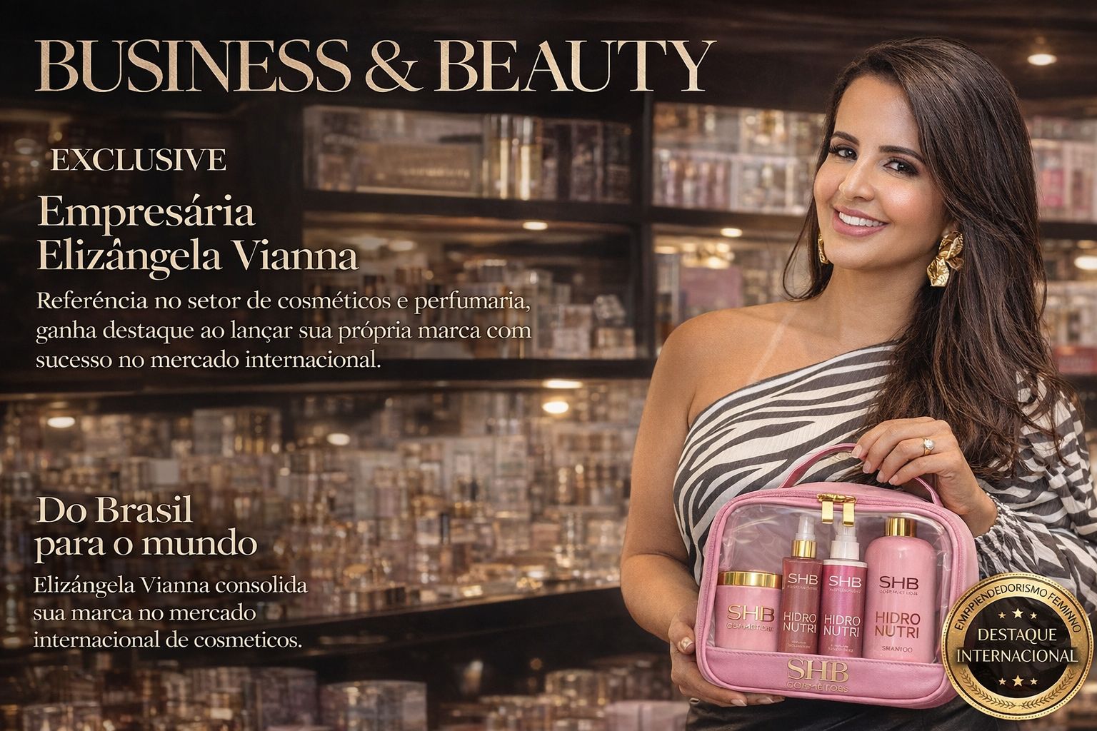 Elizângela Vianna: onde negócios, beleza e visão interncaional se encontram