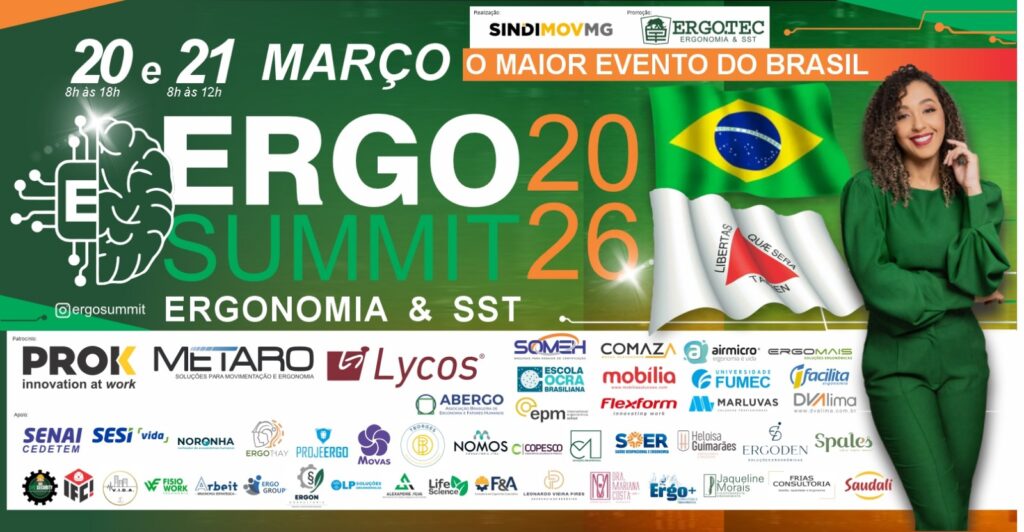 ErgoSummit 2026 traz os maiores nomes da Ergonomia e SST para discutir os novos desafios da NR-17 e NR-01