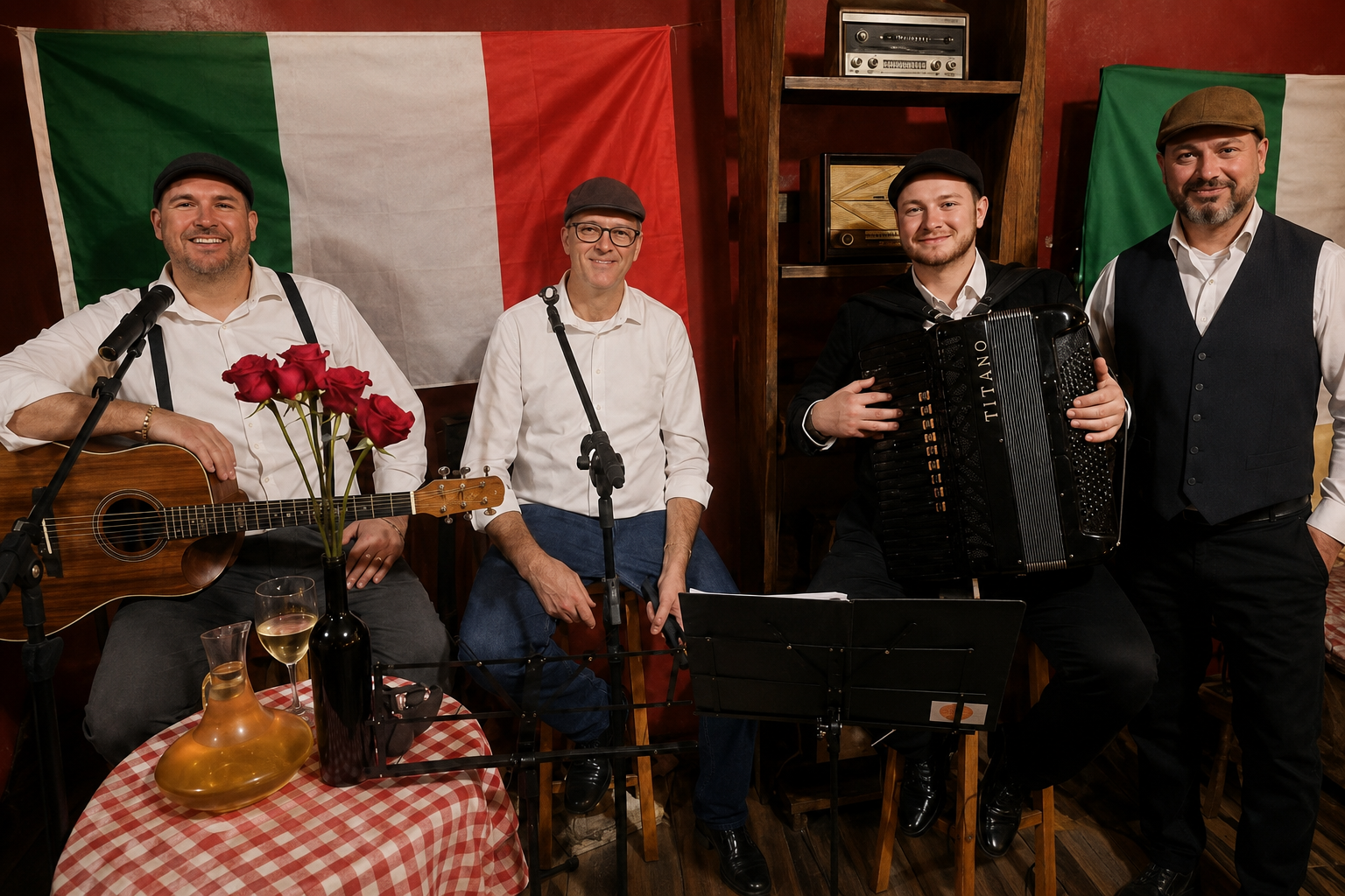 Grupo Nostre Radize leva a tradição da música italiana para eventos e mantém viva a cultura dos filós