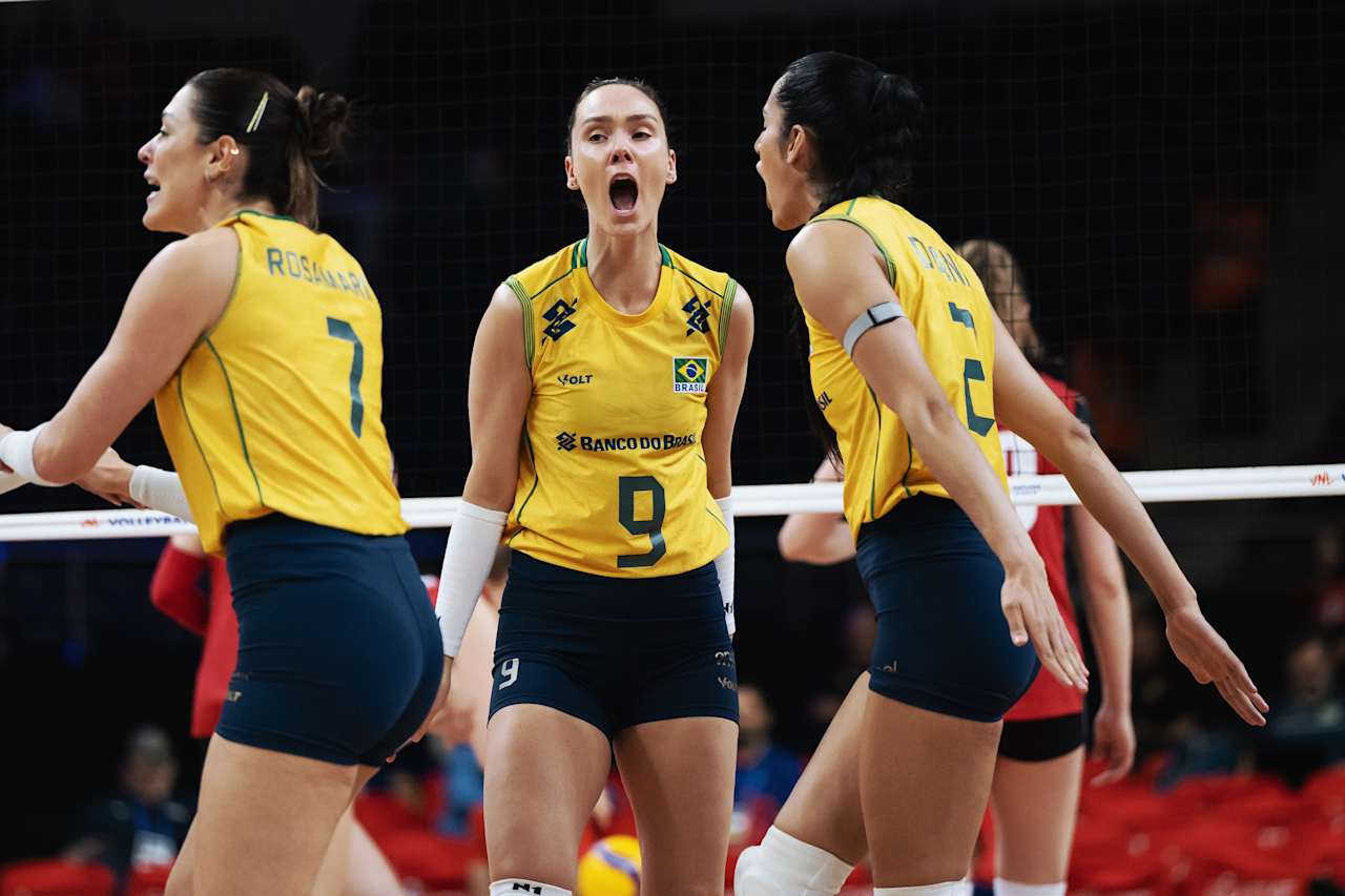 Brasil vence Bélgica no tie-break e mantém invencibilidade na Liga das Nações de Vôlei
