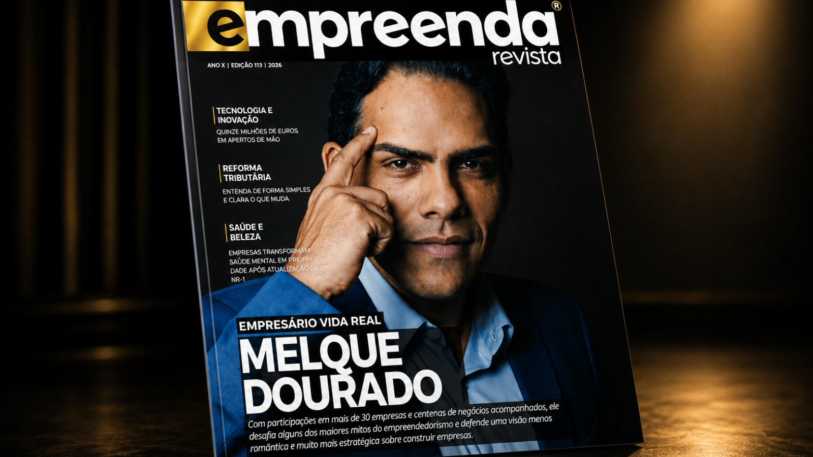 Melque Dourado estampa a capa da Revista Empreenda e amplia debate sobre gestão prática no empreendedorismo brasileiro