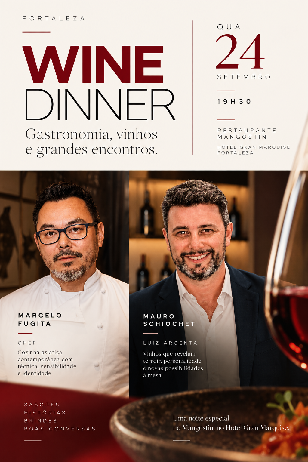 Mangostin promove Wine Dinner com menu especial e harmonização de vinhos no dia 24 de setembro