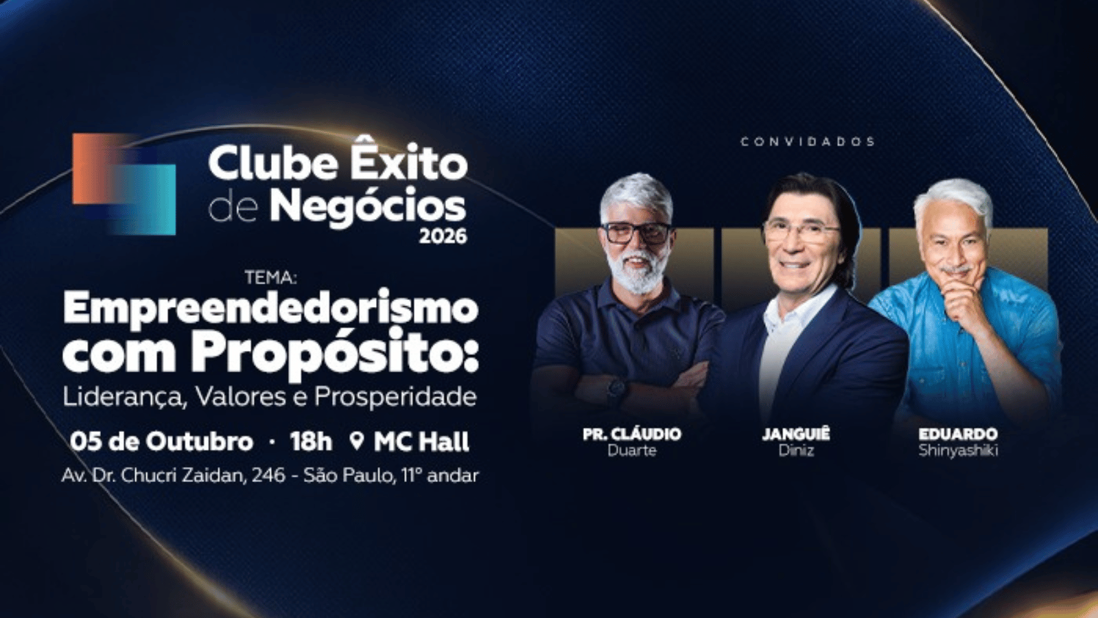 Clube Êxito de Negócios reúne empresários em São Paulo para encontro sobre liderança, propósito e prosperidade