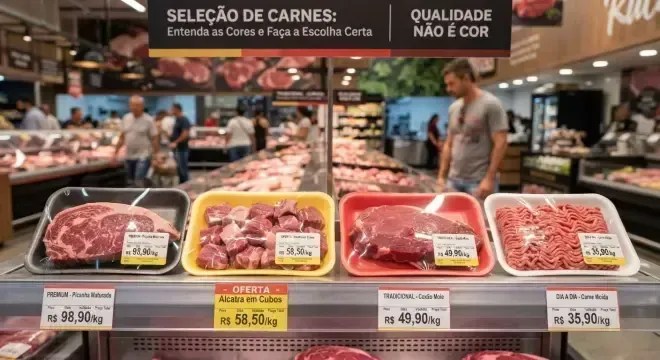 O que significam as cores das bandejas de carne no supermercado e como escolher para não errar