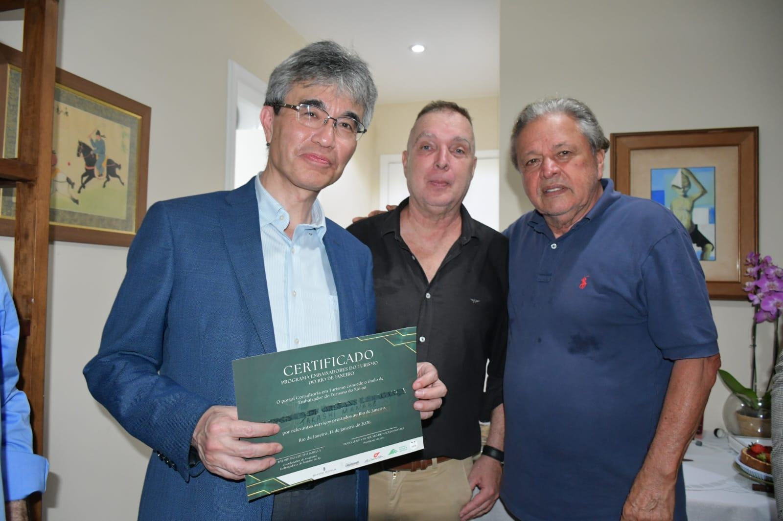 Consul do Japão  Takashi Manabe é homenageado por Bayard Boiteux em noite de confraternização e prestígio no Rio
