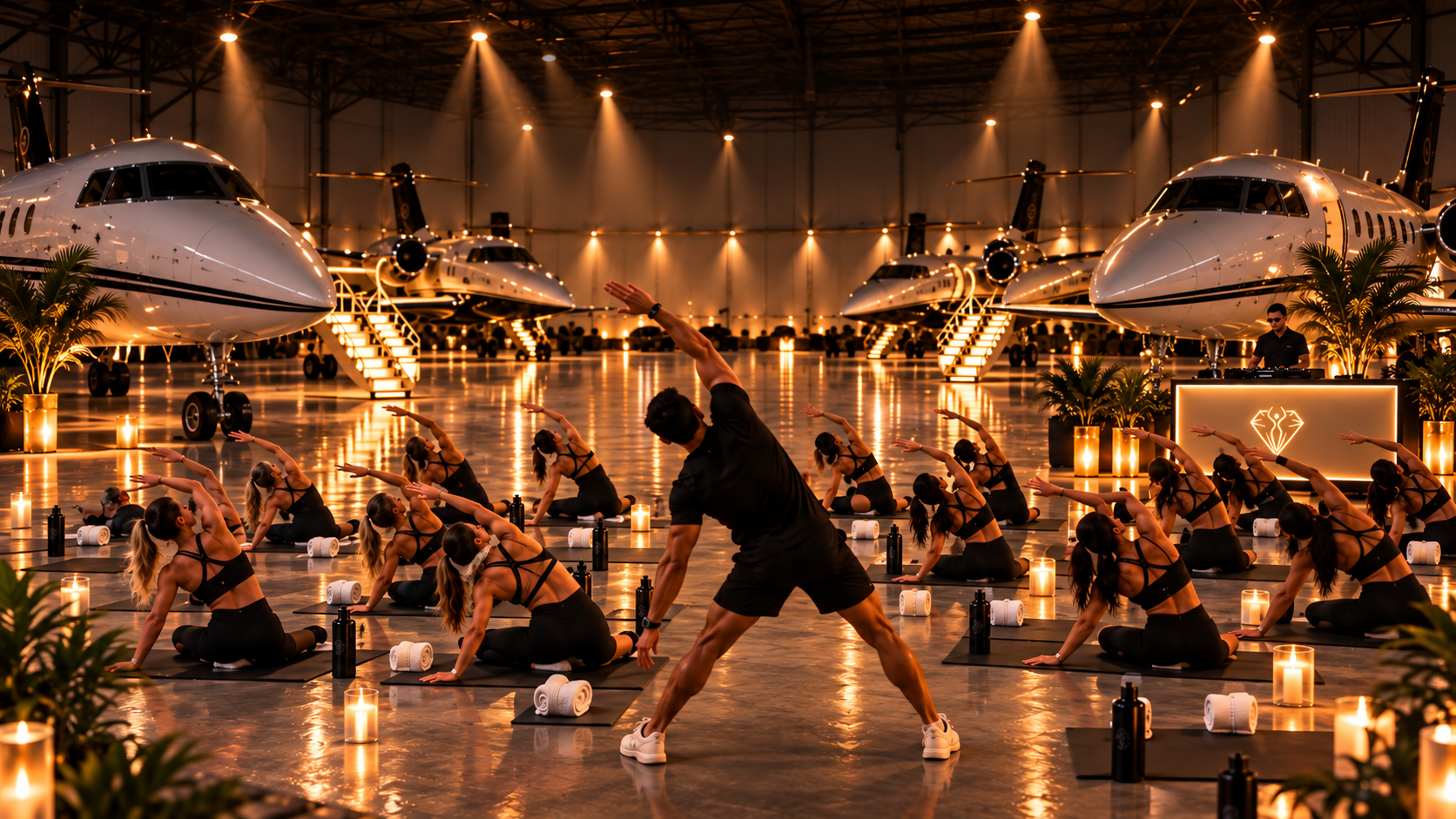 Lapidation transforma hangar em experiência de wellness e inaugura nova série de eventos