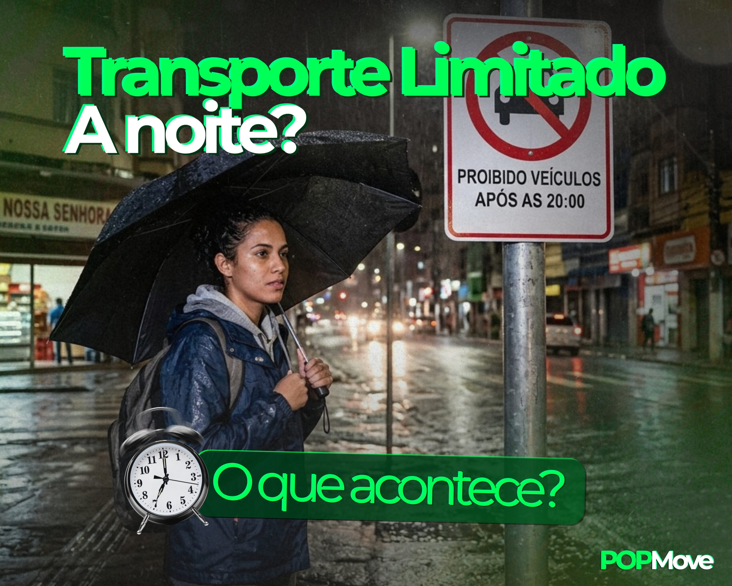 O que acontece com uma cidade quando o transporte é limitado à noite?