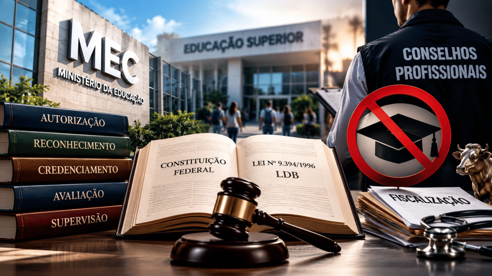 Fiscalizar o exercício profissional não é regular a educação superior